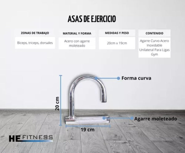 Agarre curvo para ligas