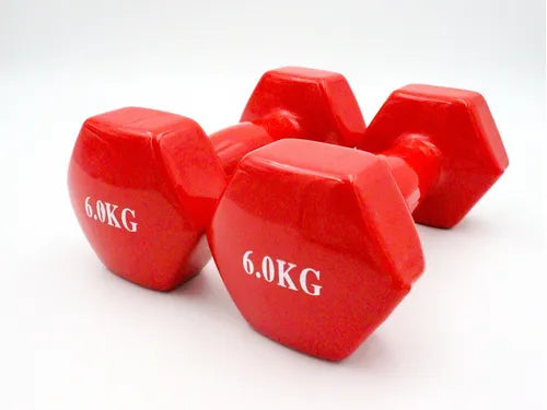 Set de mancuernas de vinyl de 6kg