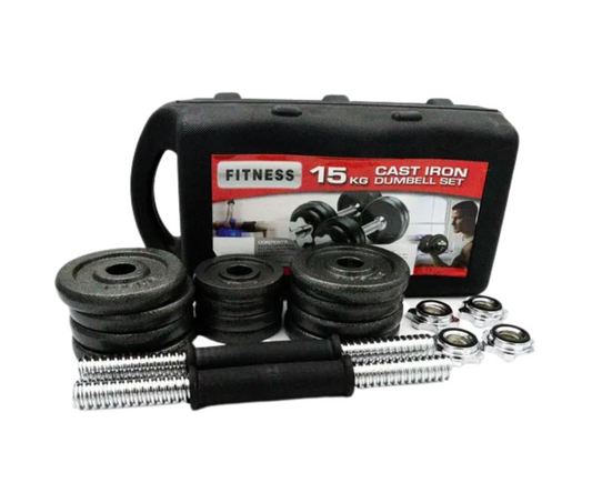 Set de Mancuernas Ajustable hasta 15 Kg