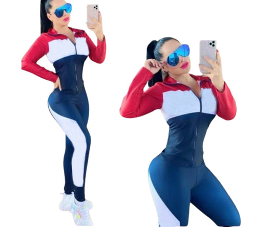 CONJUNTO DEPORTIVO ROJO CON AZUL